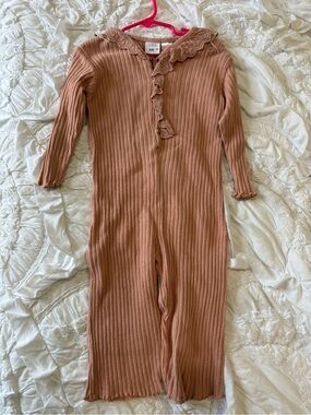 Zara Ribbed Soft Pink jumpsuit